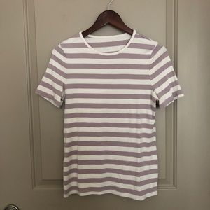 Soft, purple & white striped t-shirt